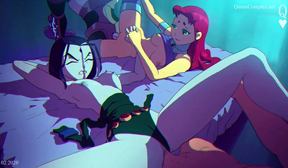 Raven from ''Teen Titans Go'' fucks in an orgy