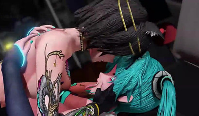 Big Butt Young Girl Fucks Futanari