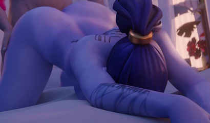 Beautiful bitch Widowmaker have nice sex in doggystyle position