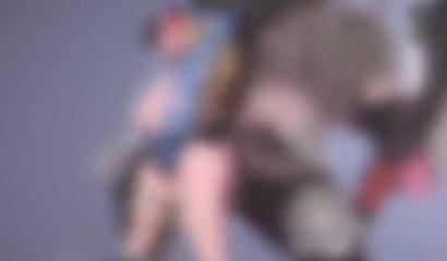 Busty cartoon slut gets rammed by a monster