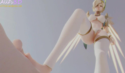 Widowmaker footjob another character from Overwatch