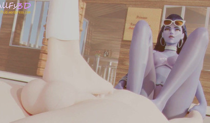 Widowmaker footjob another character from Overwatch