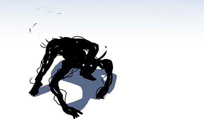 Brunette unveils her big tits as she gets murdered