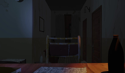 Headless Elizabeth Comstock shows off her big tits