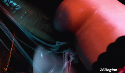 Sexy Rachel gets pounded doggystyle by a huge 3D monster