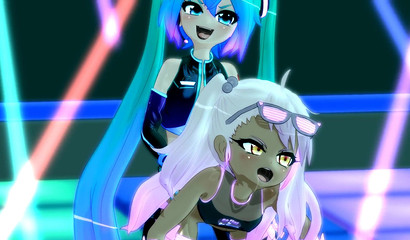 Big cock futanari fucks his small titted girlfriend