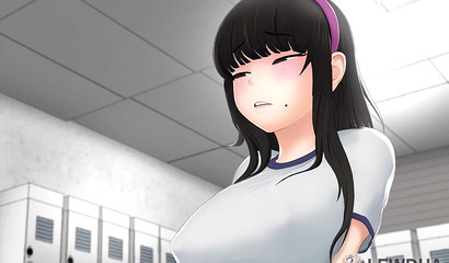 Young futanari anal fucks girlfriend after workout