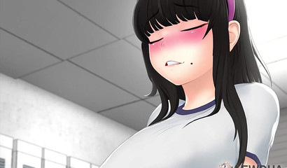 Young futanari anal fucks girlfriend after workout