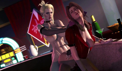 Sexy Aerith Gainsborough gets slammed by Futa Scarlet