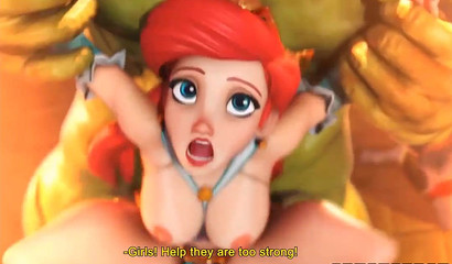 Orcs fuck young princesses from Frozen