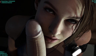 Young 3d girl sucks a guy during interrogation (Resident Evil)