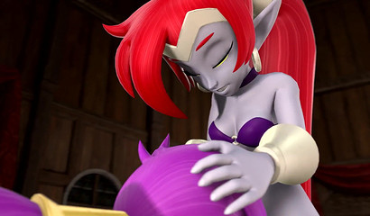 Young anime girl with cock fucks her futanari girlfriend