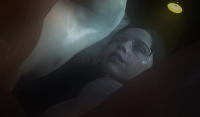 Stepbrother fucks his sister in the back seat of a car