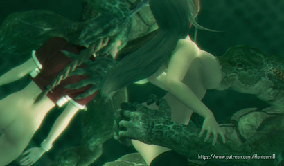 Giant mutant turtle fucks young Tifa Lockhart from Final Fantasy