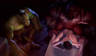Evil Orcs Fuck Slim Girl From World Of Warcraft