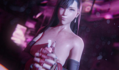 Tifa Lockhart grabs my penis and strokes it in POV