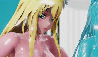 Blonde teen agrees to have sex with futanari friend