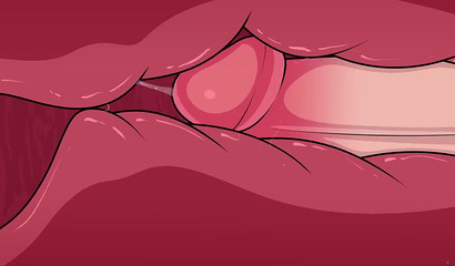 Alpha male fucks female Artseus with creampie in pussy