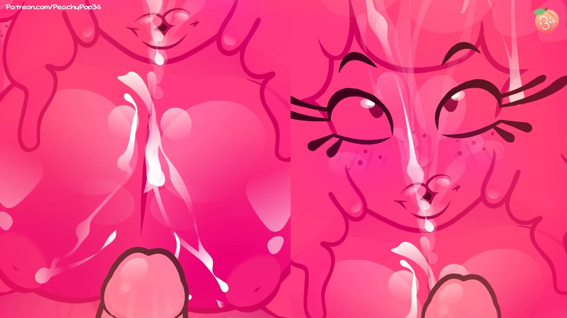 Анимационное порно, где муж трахает розовую жену с большими сиськами