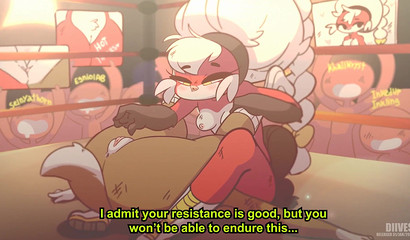 Furries fuck in the ring with moans and orgasm