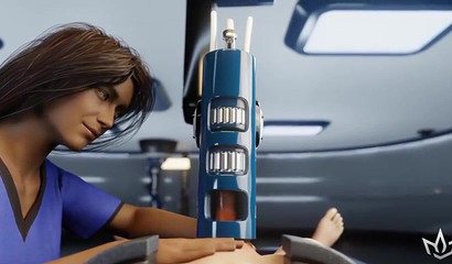 Anime girl knows how to help a guy cum