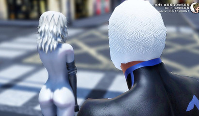 Naked girl fights with little goblins - anime porn