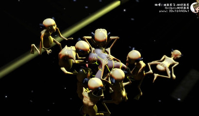 Naked girl fights with little goblins - anime porn