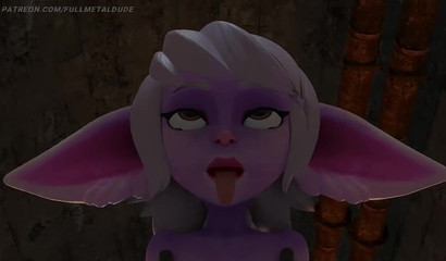 Nasus fucks eared Tristana from League of Legends