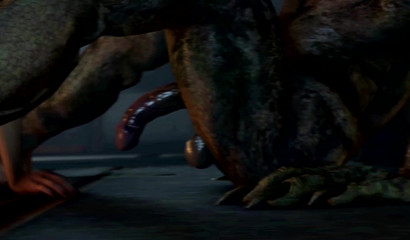 Monster fucks hard a slender girl with beautiful legs