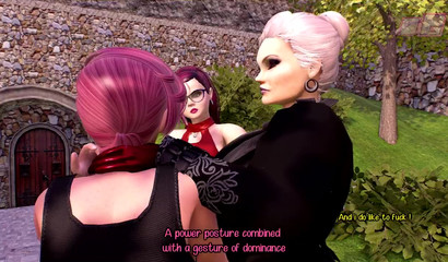 Futanari fuck in a public park - 3d porn video