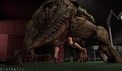 Monsters with long cocks fuck Jill Valentine from Resident Evil