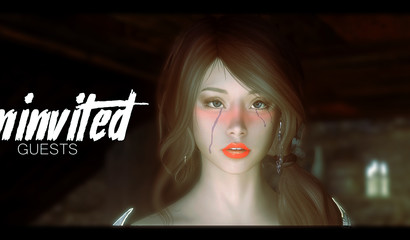 Monstrous monster fucks a beautiful girl with red lipstick on her lips