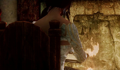 Monstrous monster fucks a beautiful girl with red lipstick on her lips