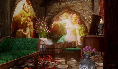 Monstrous monster fucks a beautiful girl with red lipstick on her lips