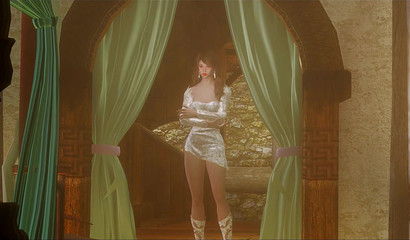 Monstrous monster fucks a beautiful girl with red lipstick on her lips