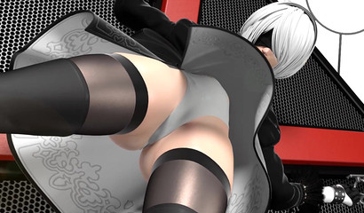 Slim Beauty Sucks Her Friend From Nier Automata Game