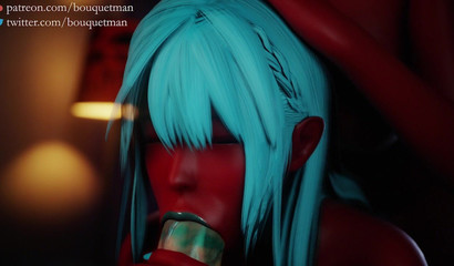 Red Devils Suck Guy's Cock In Anime Porn