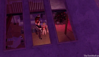 Petite Blonde Sucks Big Futanari Cocks