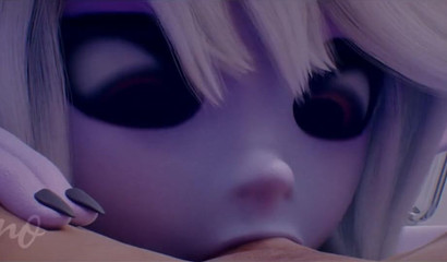 League of Legends - Tristana sucks cock and swallows cum