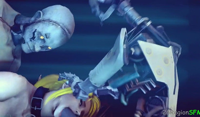 Big dick monster fucks blonde Samus (Metroid)