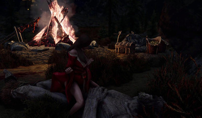 Anime giant fucks a girl in front of her boyfriend