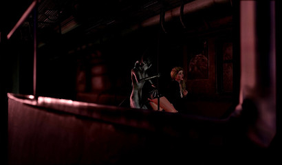 Horrible monster rapes beautiful girl in panties on the subway