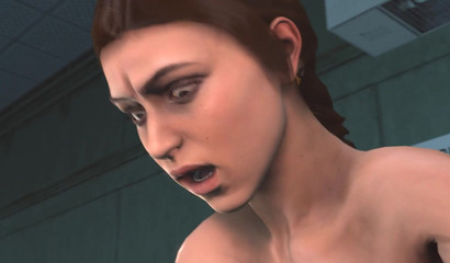 Doctor futanari with a big dick fucks a soldier girl