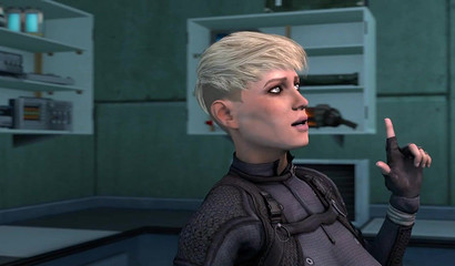 Doctor futanari with a big dick fucks a soldier girl