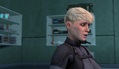 Doctor futanari with a big dick fucks a soldier girl