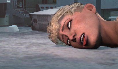 Doctor futanari with a big dick fucks a soldier girl