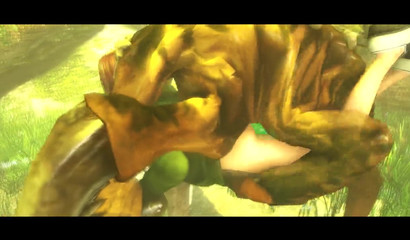 Monster fucks girl hard to lay an egg