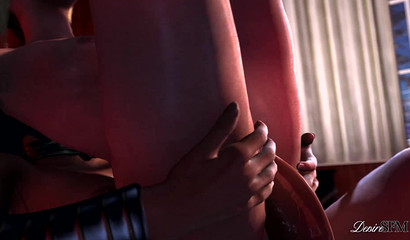 3D Cartoon Porn - Futanari Wonderwoman Fucks Supergirl