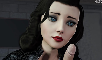 Elizabeth plays with another character's cock from Bioshock