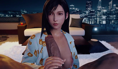 Tifa Lockhart Sucks Guy's Big Cock POV (Final Fantasy)